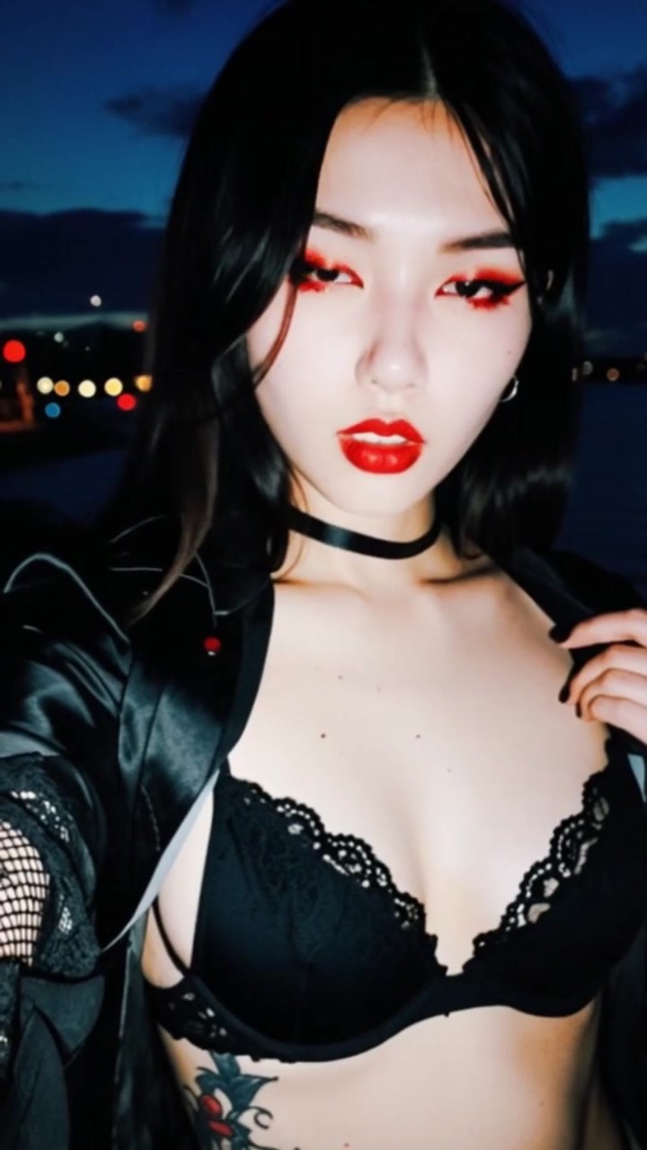 Video thumbnail for Asian Goth Model tries to take a picture