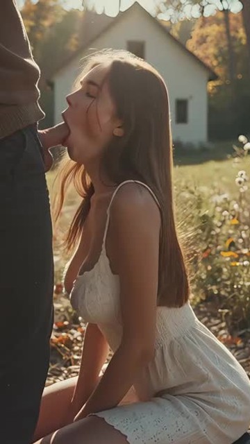 Sucks dick in nature